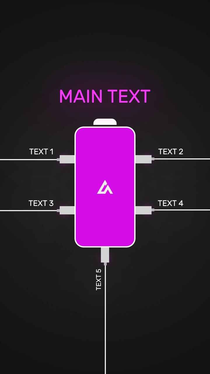 5 Text Slots with Final Power Highlight | Charging Insight Animation ...